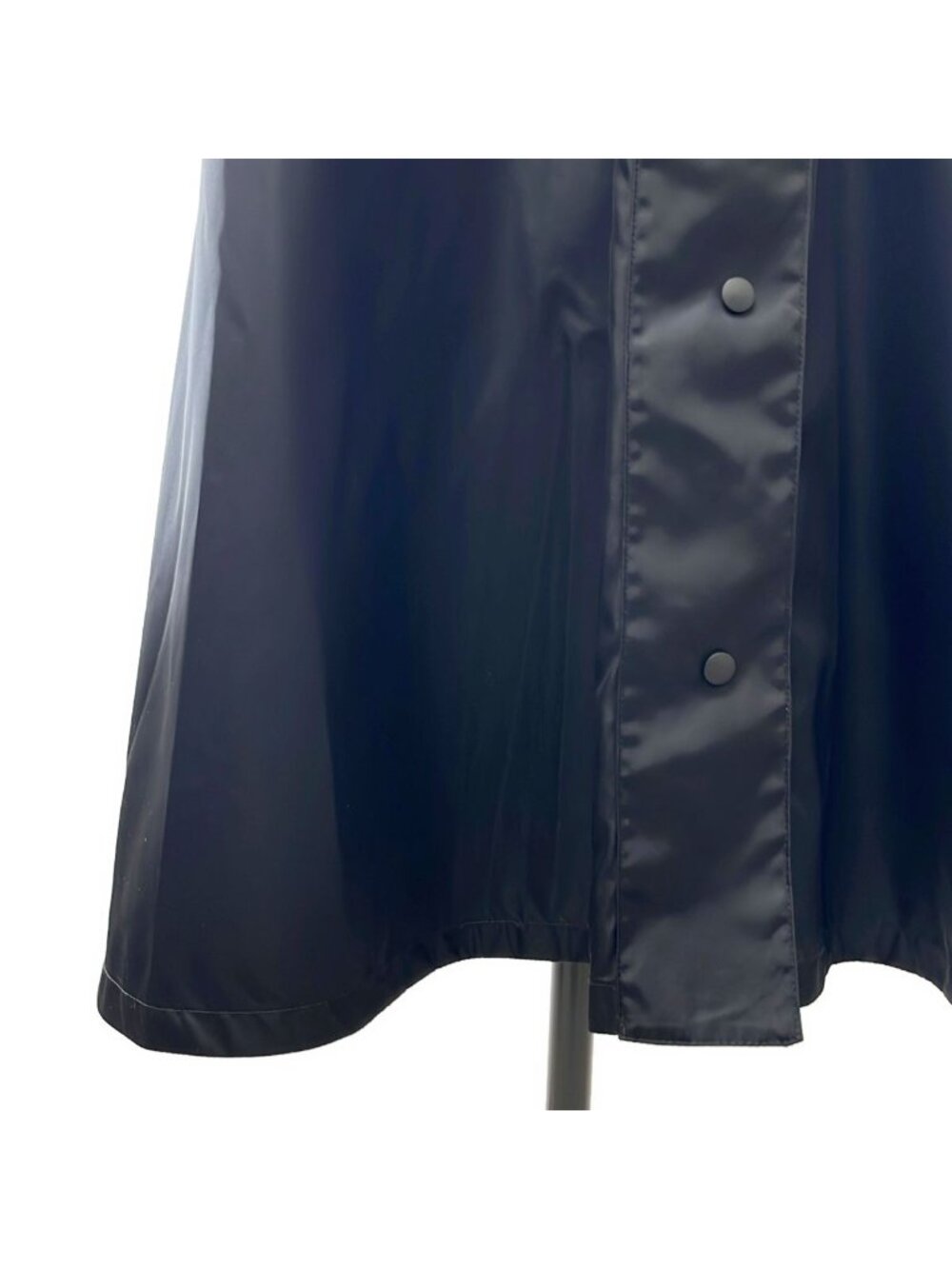 Prada Re-Nylon Triangle Logo Long Coat 36 Black - Picture 3 of 8